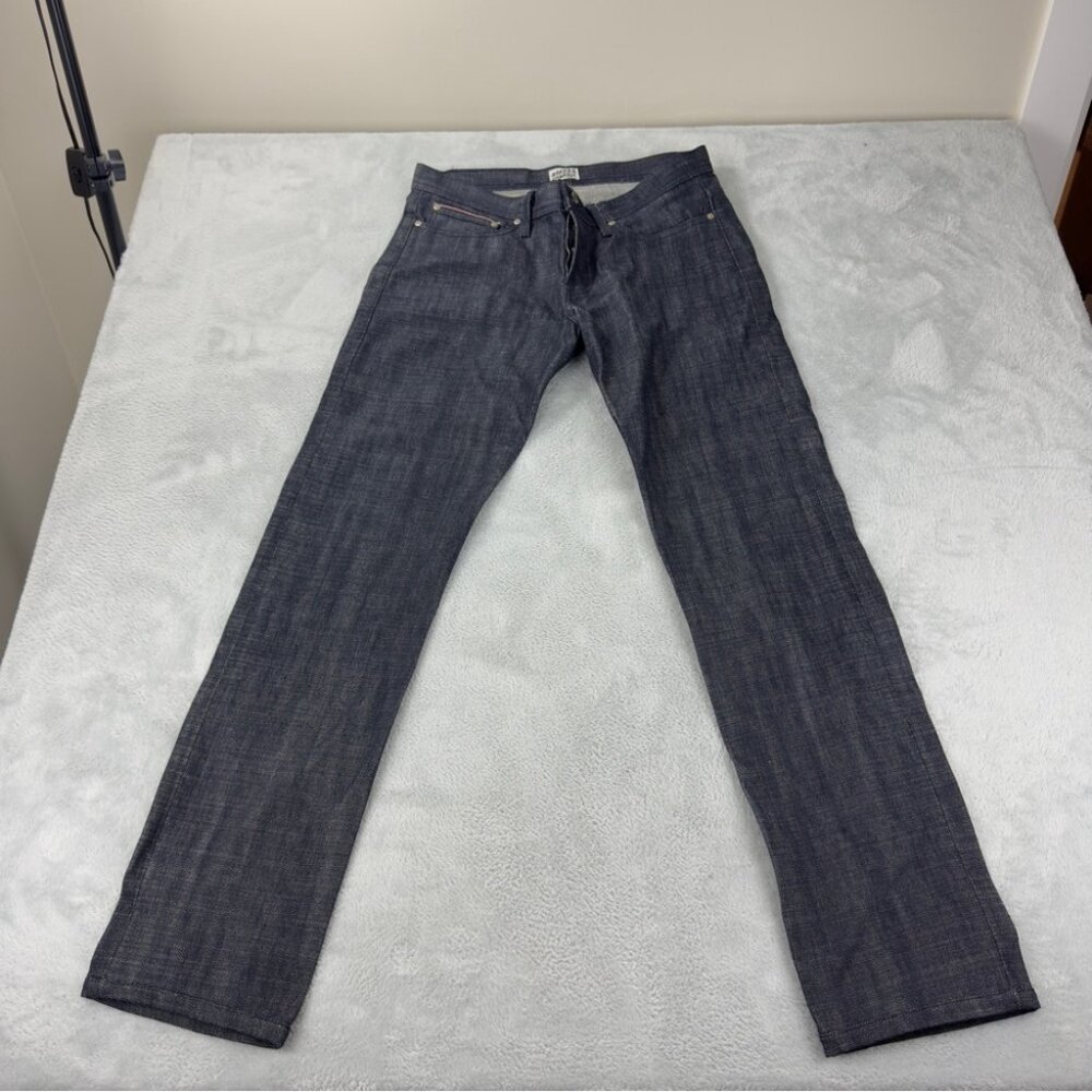Naked and Famous Men's Size 32x32.5 Weird Guy Red Core Selvedge Raw Denim Jeans - Picture 2 of 11